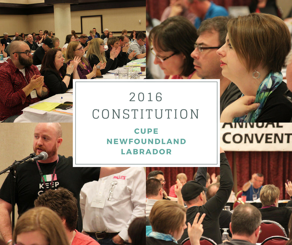Constitution 2016 CUPE Newfoundland Labrador