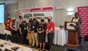 Newly elected CUPE NL Division Board being sworn in Sept 25 2020