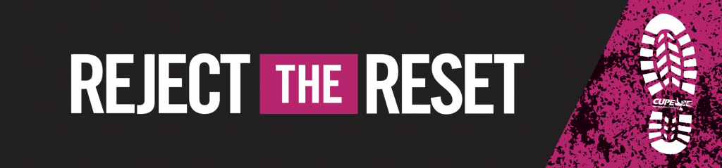 Header for the Reject the Reset campaign