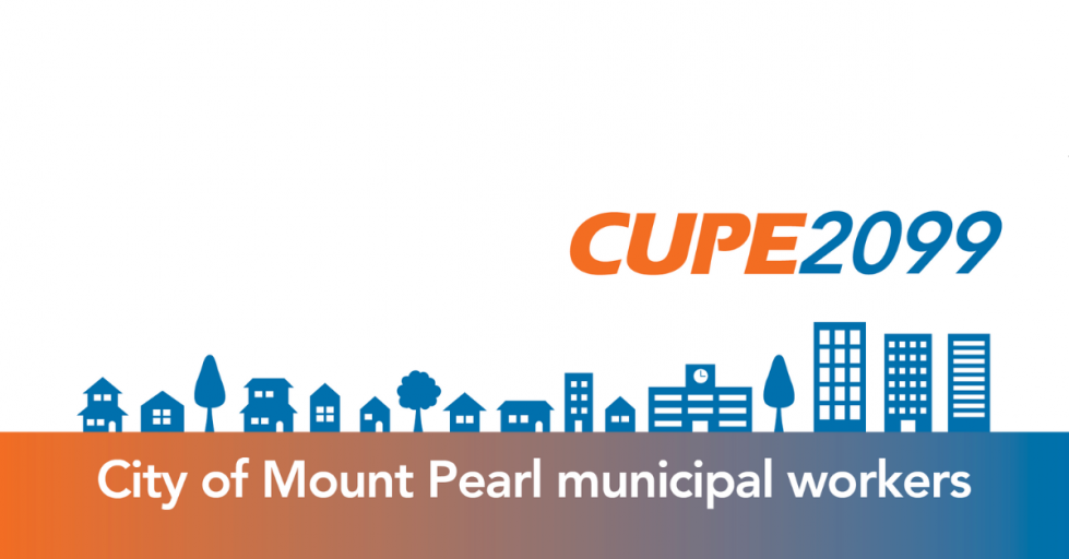 CUPE 2099 logo with illustration of a municipal skyline