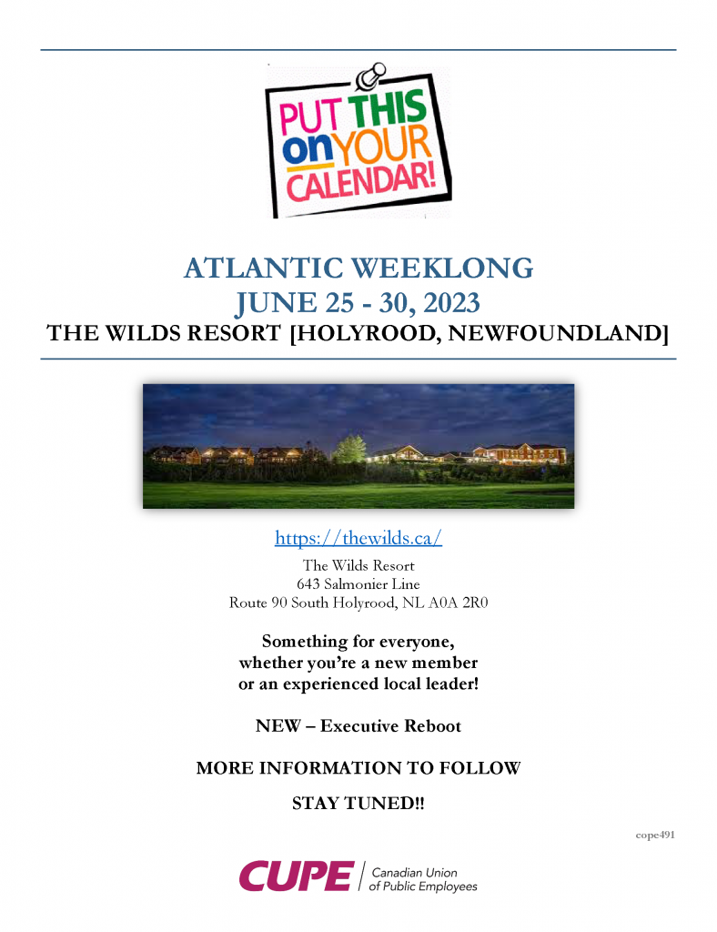 This year's Atlantic Weeklong will take place from June 25 - 30th at The Wilds Resort in Holyrood, Newfoundland and Labrador. More details will be announced shortly!