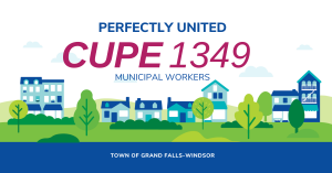 WEb banner. CUPE 1349: Perfectly United. Town of Grand Falls-Windsor.